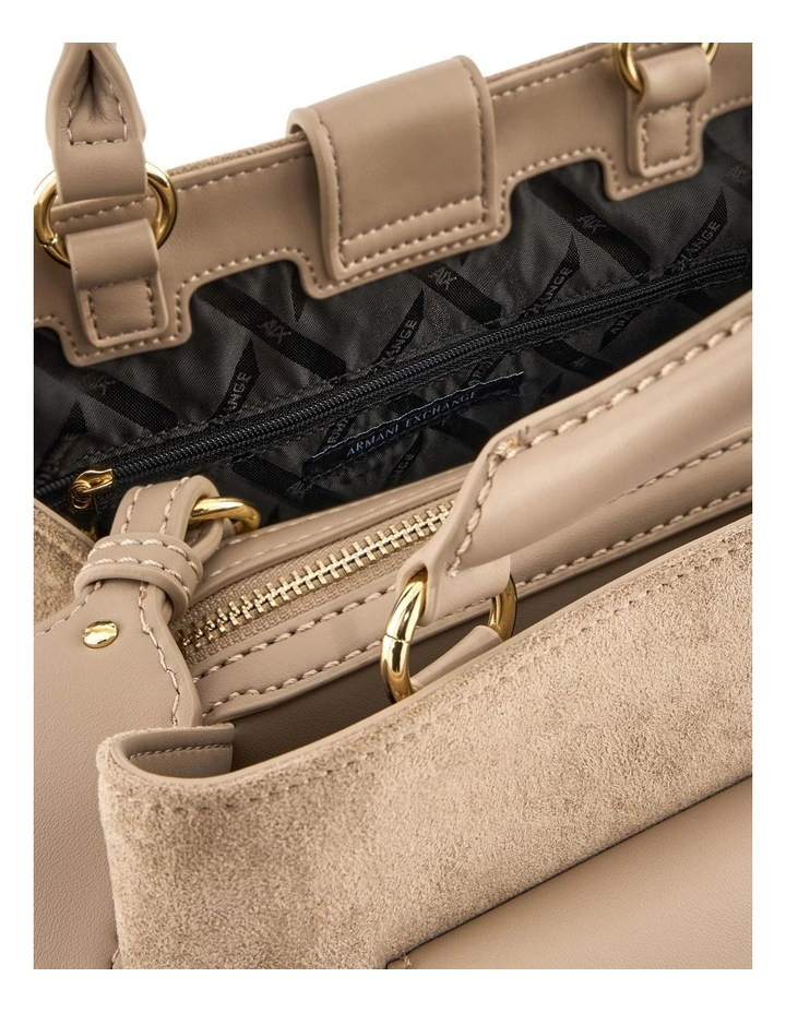 Nicole Suede Tote Bag in Sand image 4