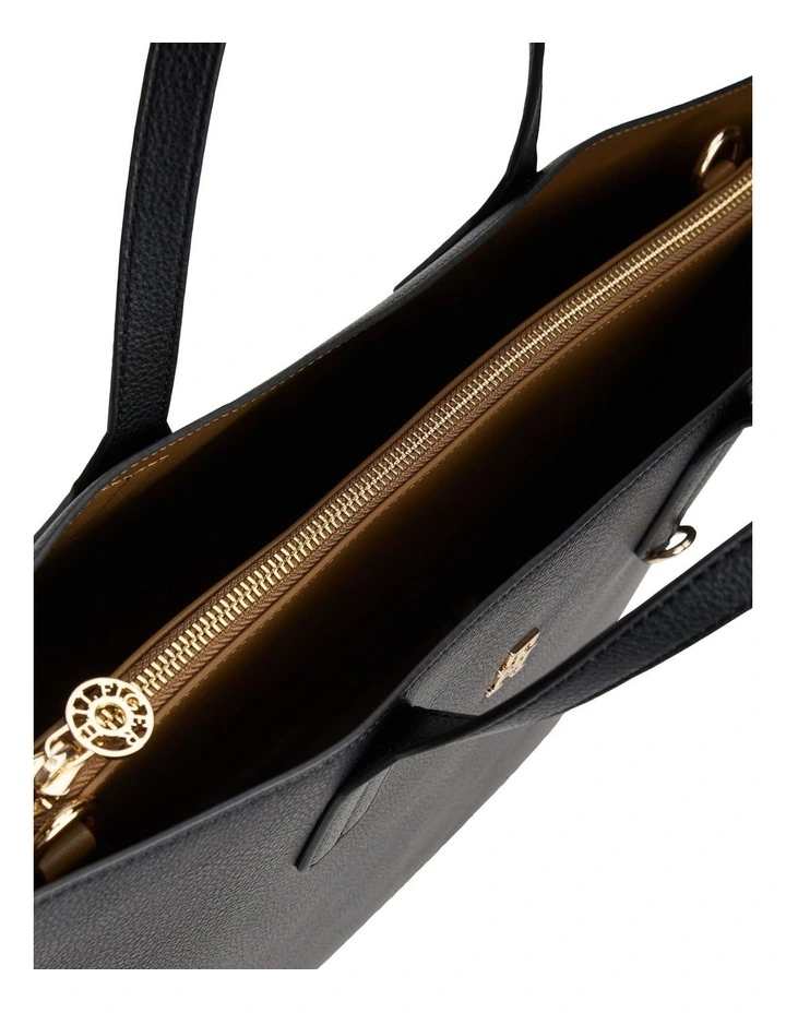 Icon Satchel Bag in Black image 4