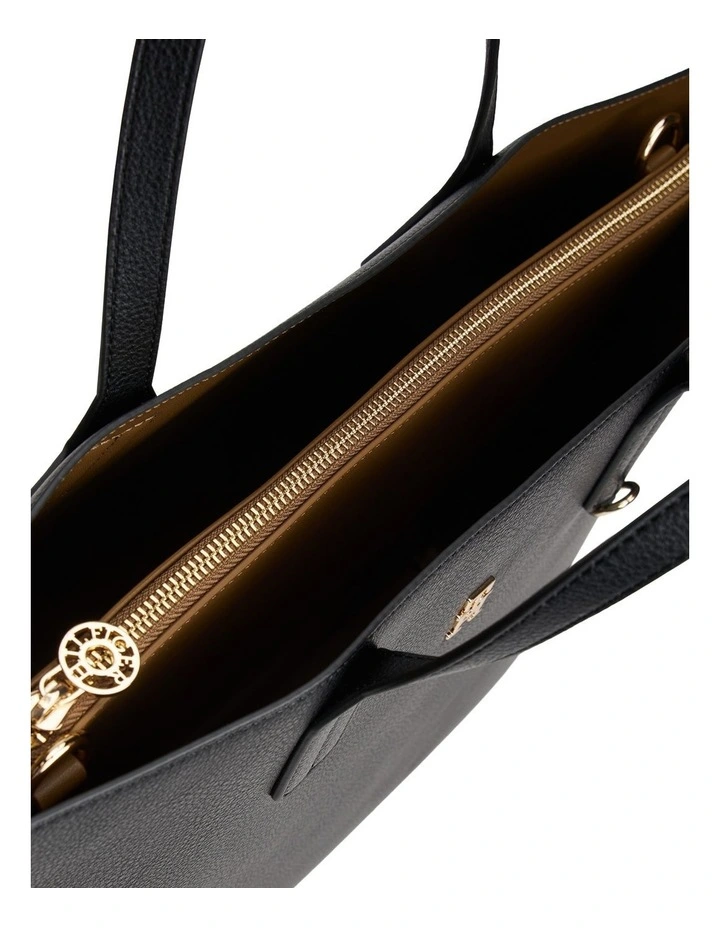 Icon Satchel Bag in Black image 5