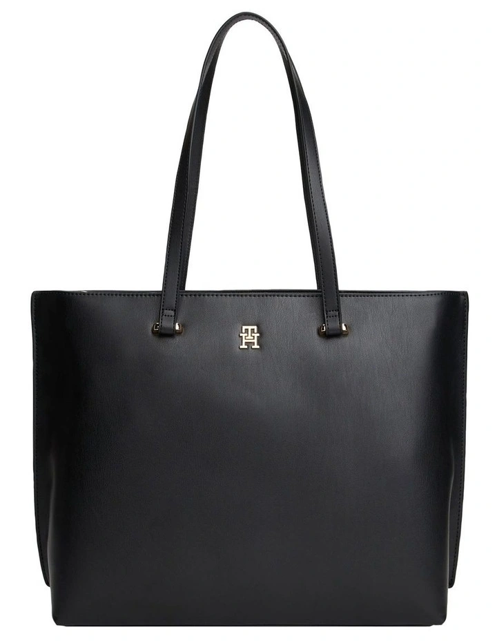Solid Tote Bag in Black image 1