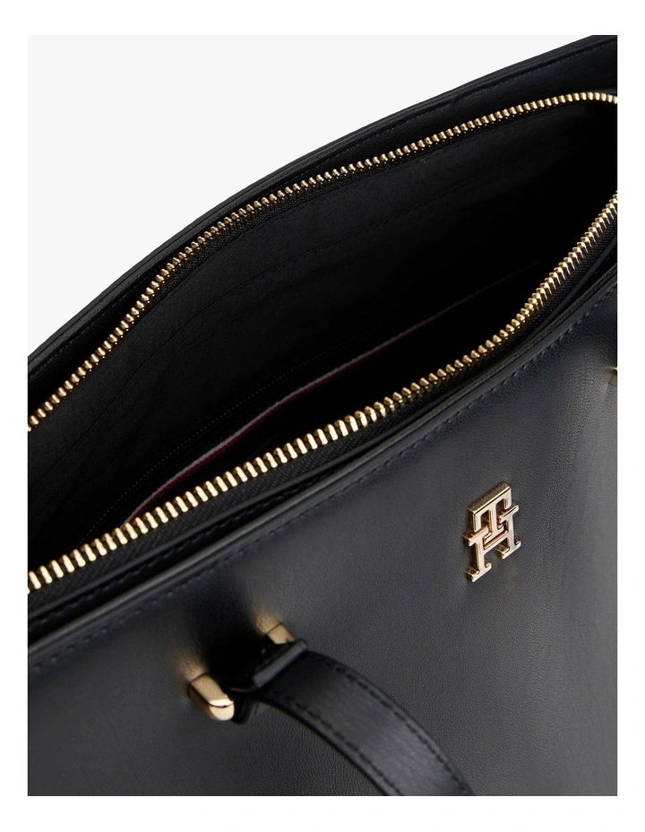 Solid Tote Bag in Black image 3