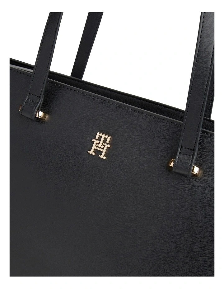 Solid Tote Bag in Black image 4