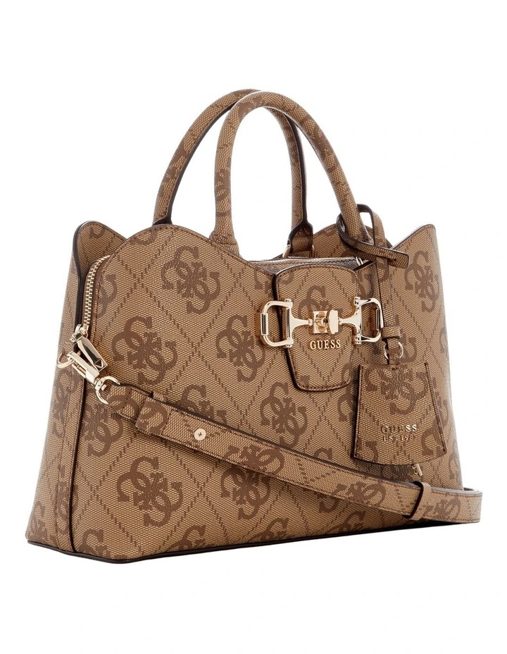 Janie Girlfriend Satchel Bag in Latte Logo image 2