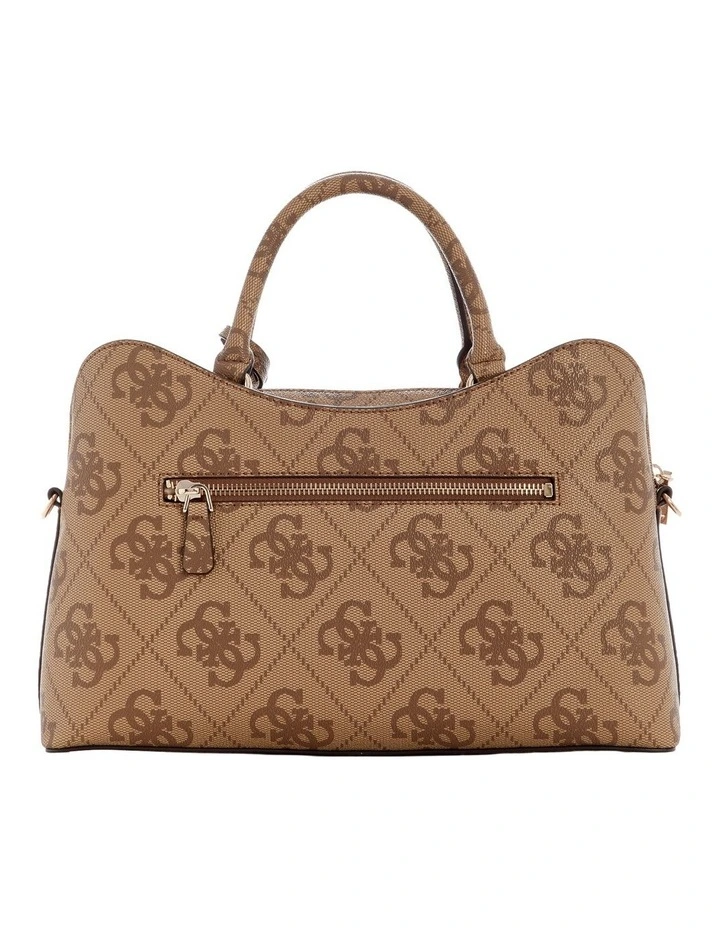 Janie Girlfriend Satchel Bag in Latte Logo image 3