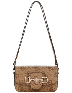 Janie Crossbody Bag in Latte Logo