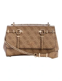 Leona Crossbody Bag in Latte Logo