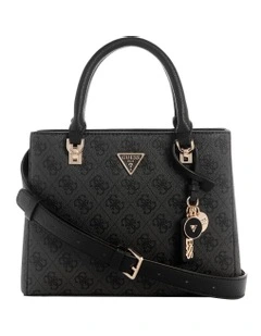 Noelle II Small Satchel Bag in Coal Logo