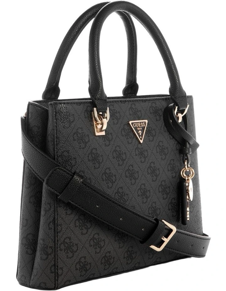 Noelle II Small Satchel Bag in Coal Logo image 2