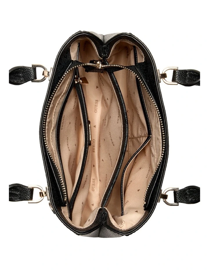 Noelle II Small Satchel Bag in Coal Logo image 4