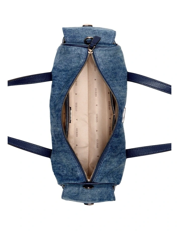 Kassie Small Satchel Bag in Denim image 4