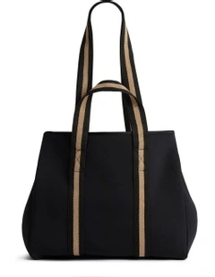 The Gigi Tote Bag in Black/Beige