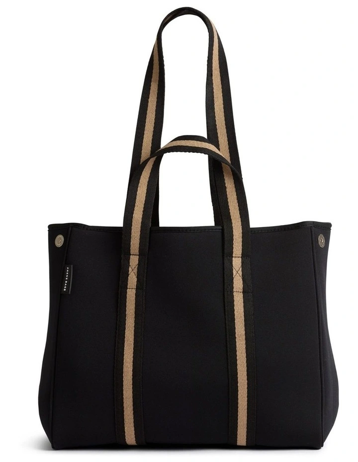 The Gigi Tote Bag in Black/Beige image 2