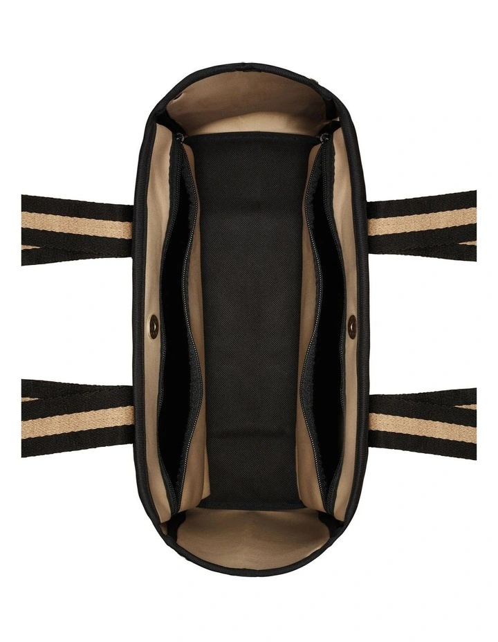 The Gigi Tote Bag in Black/Beige image 5