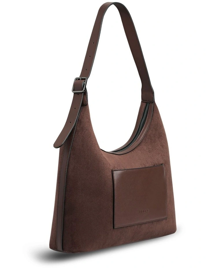 The Paige Shoulder Bag in Chocolate image 2