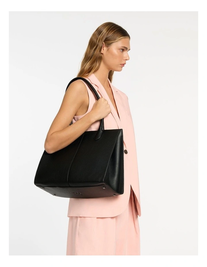 Without Warning Tote Bag INin Black image 2