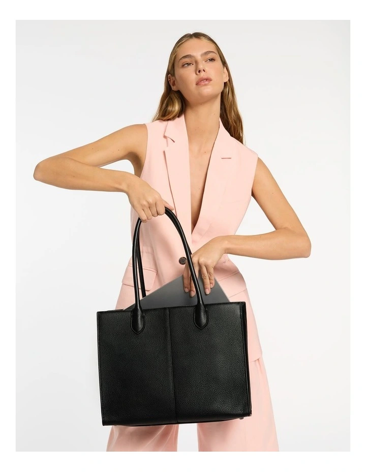 Without Warning Tote Bag INin Black image 6