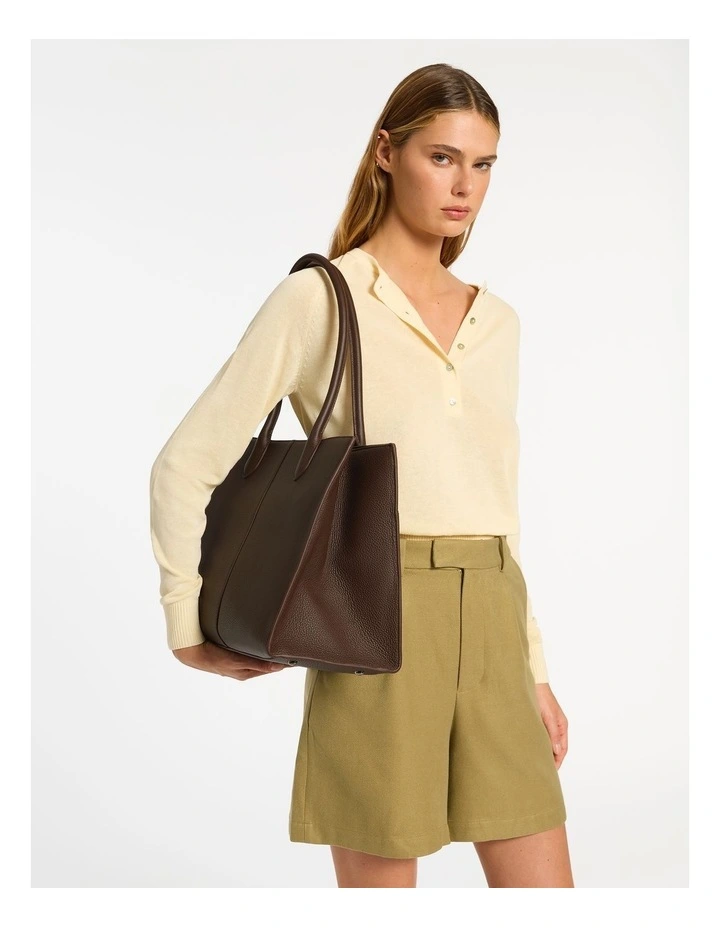 Without Warning Tote Bag in Cocoa image 2