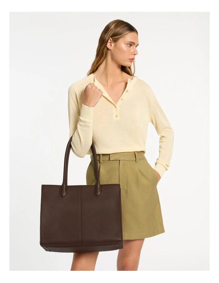 Without Warning Tote Bag in Cocoa image 6