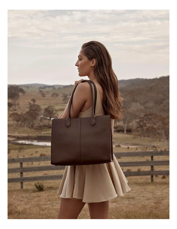 Without Warning Tote Bag in Cocoa image 7