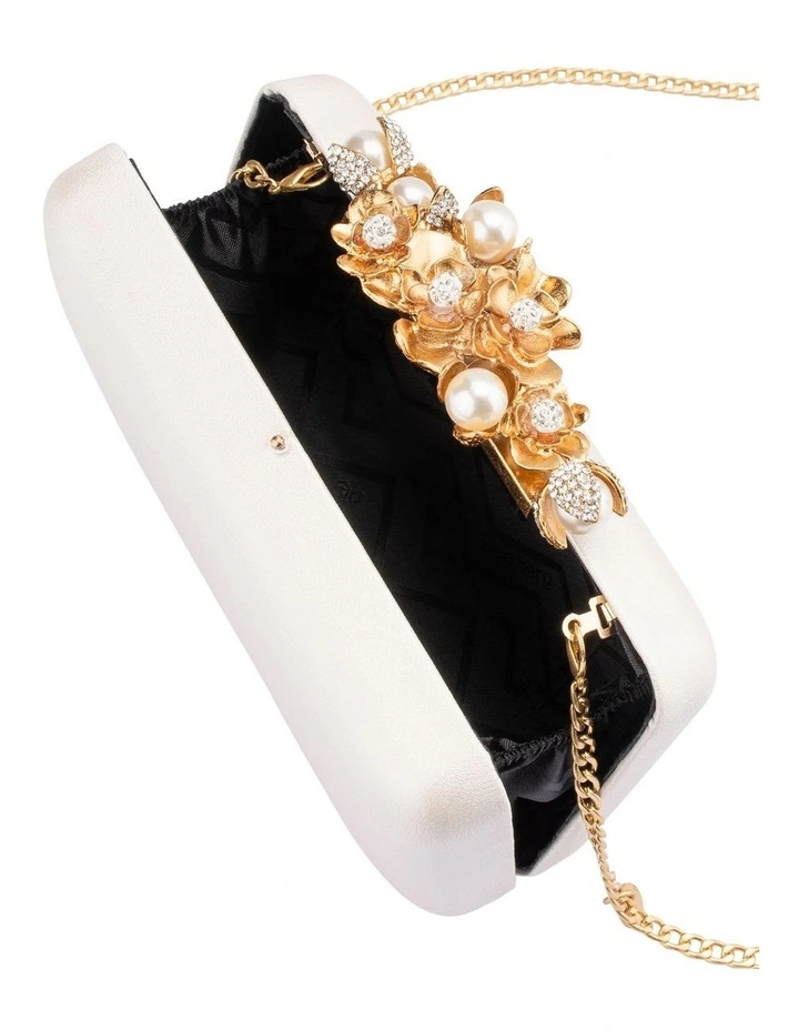 Gabriel Clutch Bag in White image 6