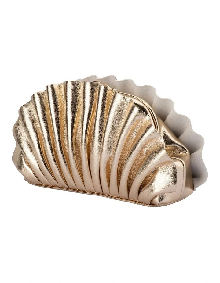 Hollie Clutch Bag in Gold image 4