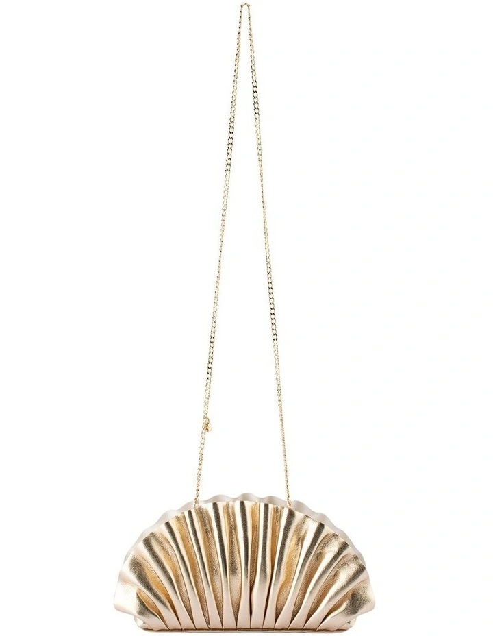 Hollie Clutch Bag in Gold image 5