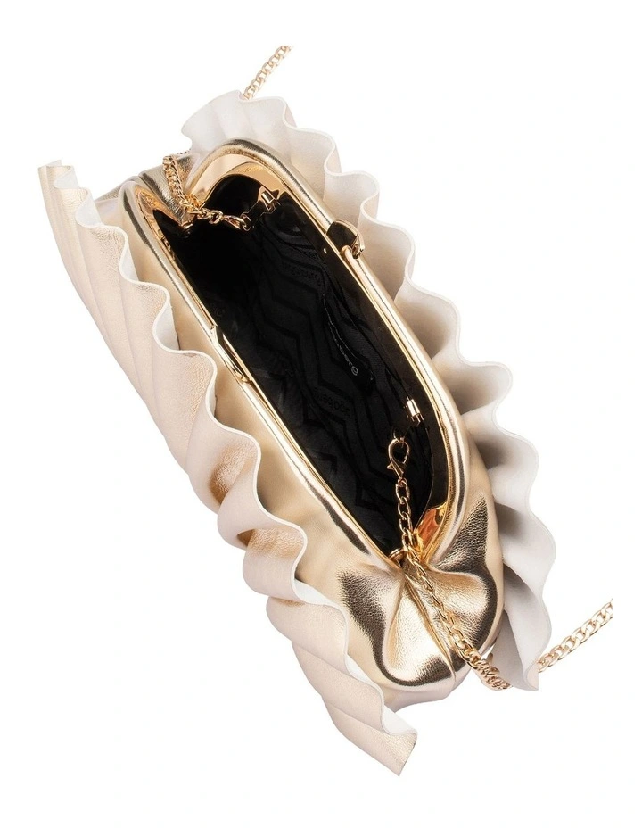 Hollie Clutch Bag in Gold image 6