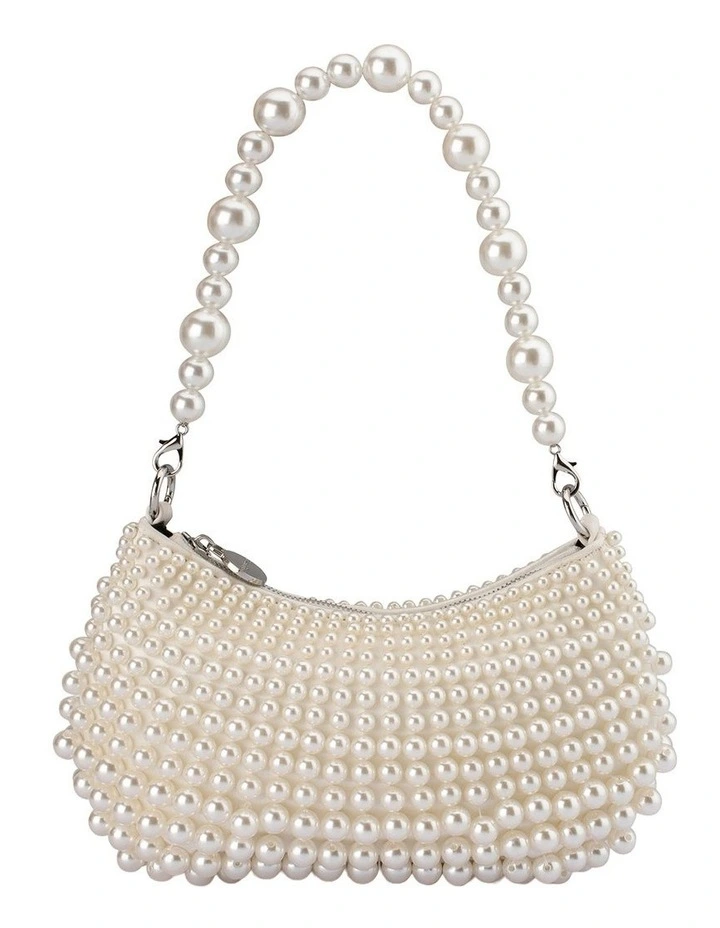 Pia Pearl Shoulder Bag in White image 1