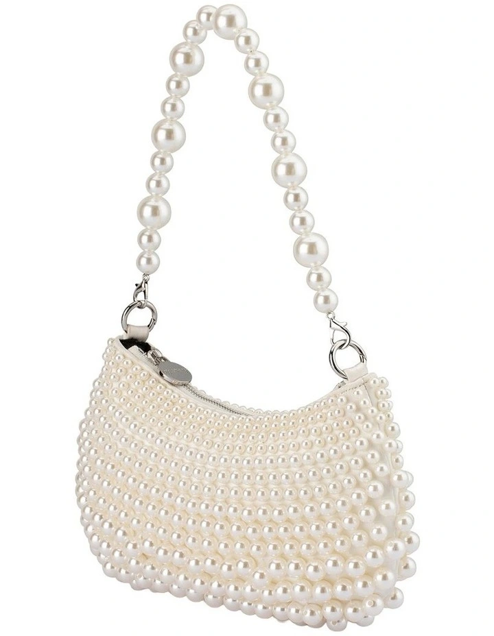 Pia Pearl Shoulder Bag in White image 4