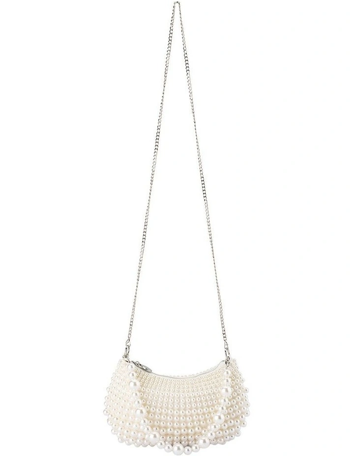 Pia Pearl Shoulder Bag in White image 5
