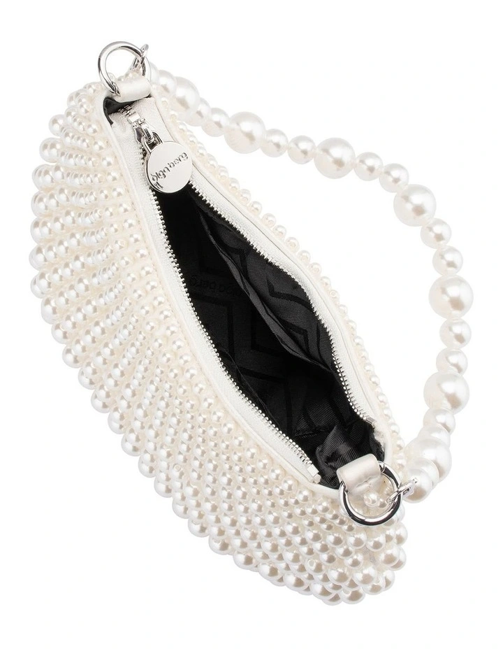 Pia Pearl Shoulder Bag in White image 6