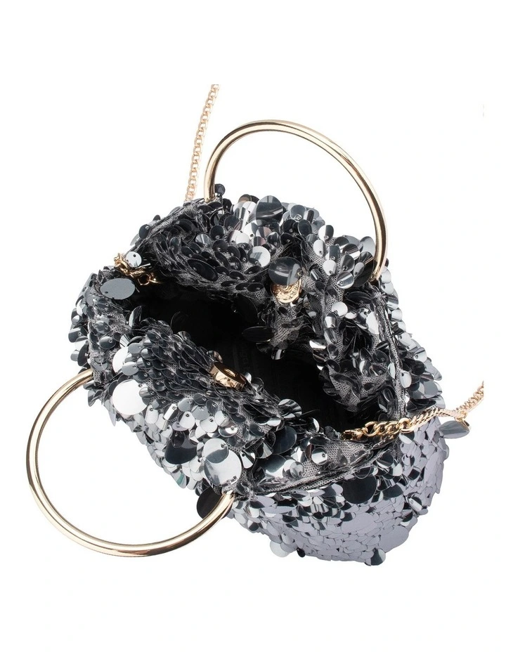 Vera Clutch Bag in Gunmetal image 4