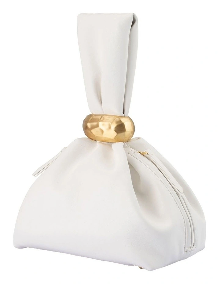 Lenni Clutch Bag in White image 3