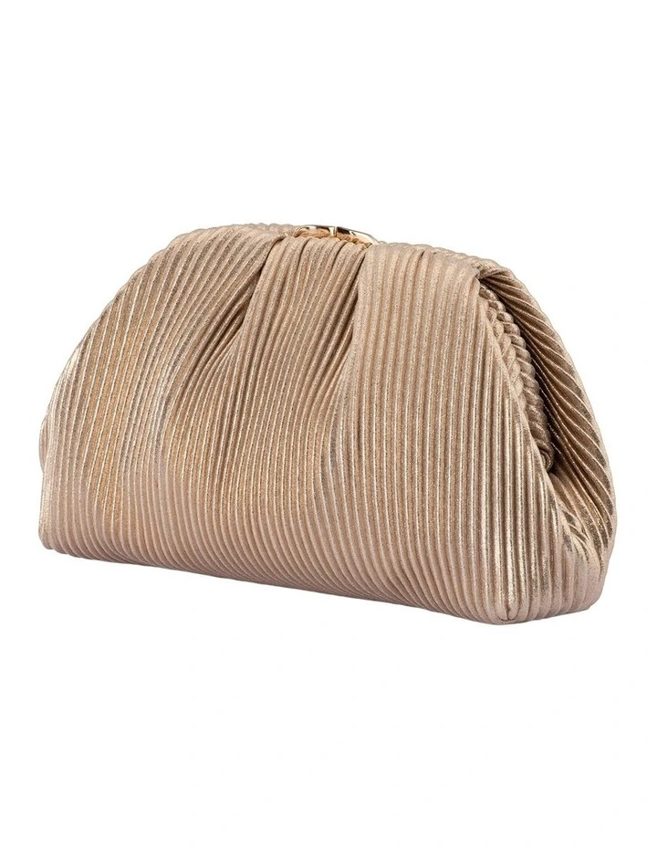 Naomi Clutch Bag in Gold image 3