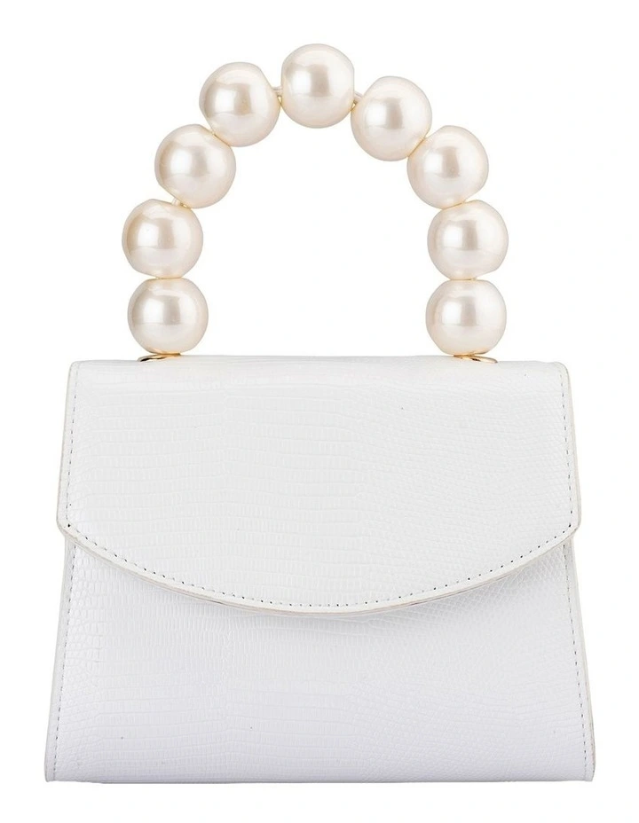 Peta Clutch Bag in White image 1