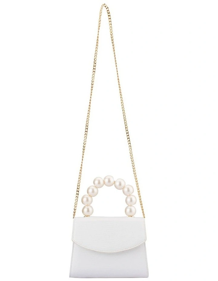 Peta Clutch Bag in White image 3