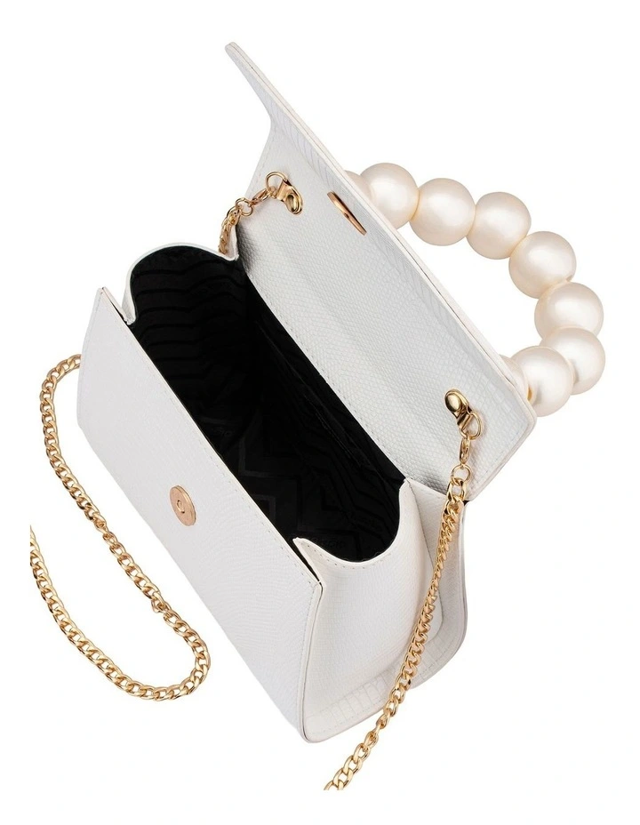 Peta Clutch Bag in White image 4