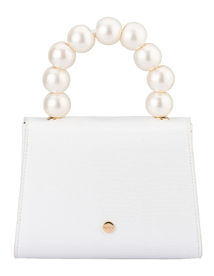 Peta Clutch Bag in White image 5