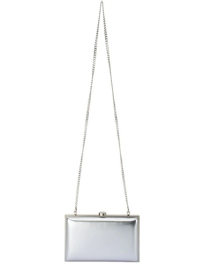 Lucy Clutch Bag in Silver image 5