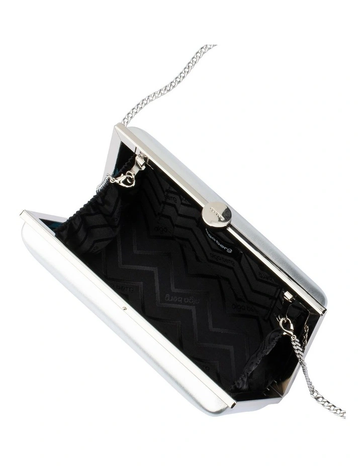 Lucy Clutch Bag in Silver image 7