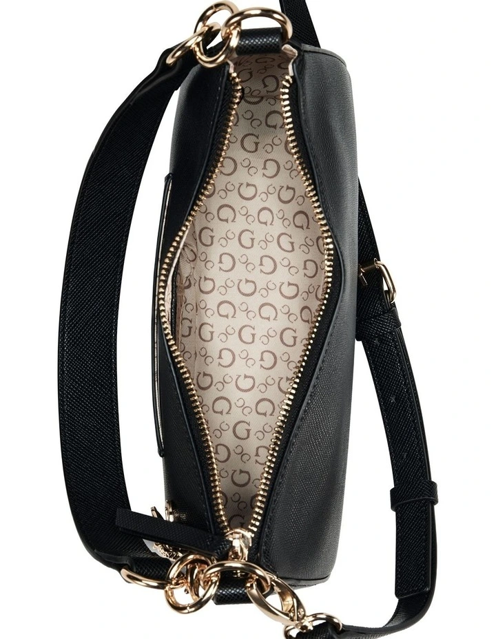 Gabbi Mini Top Zip Bag in Black image 4