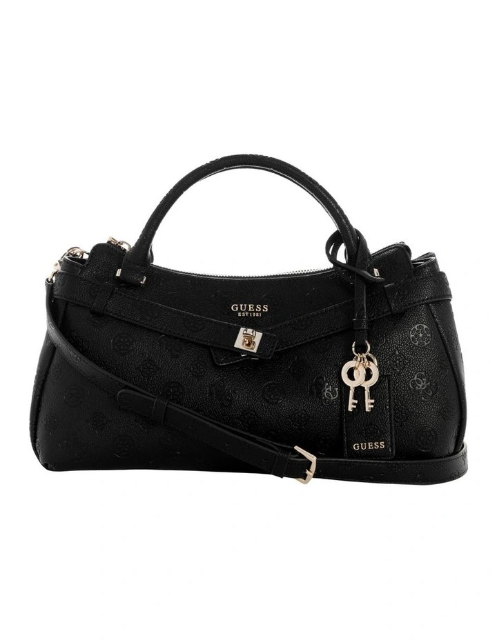 Ella Logo Satchel Bag in Black Logo image 1