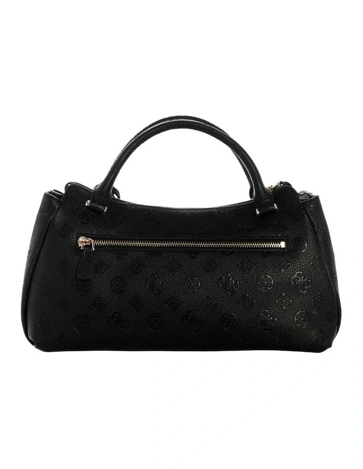 Ella Logo Satchel Bag in Black Logo image 4