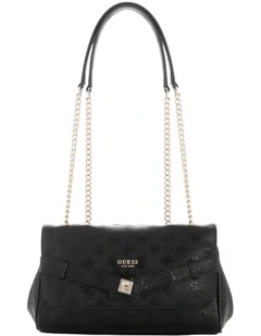 Ella Logo Crossbody Bag in Black Logo