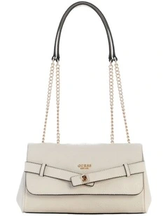 Ella Logo Crossbody Bag in Stone Logo