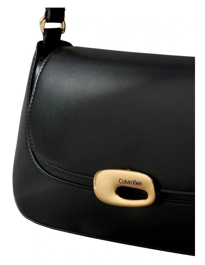 Ophelia Top Flap Bag in Black image 3
