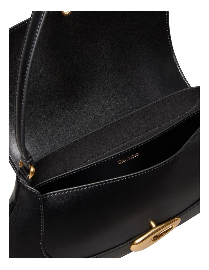 Ophelia Top Flap Bag in Black image 4