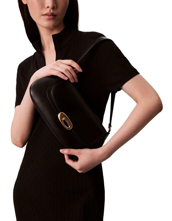 Ophelia Top Flap Bag in Black image 5