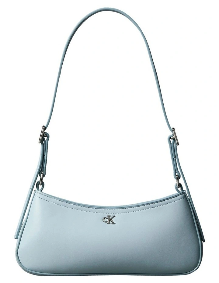 Monogram Logo Hardware Shoulder Bag in Blue image 1