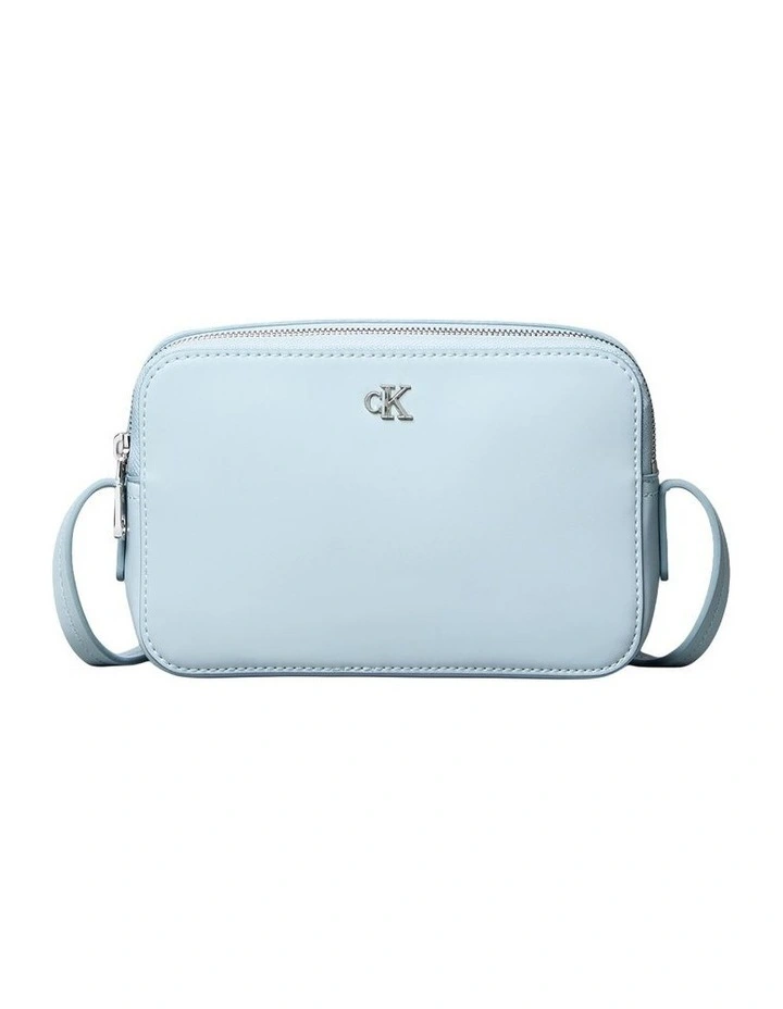 Monogram Logo Camera Crossbody Bag in Blue image 1